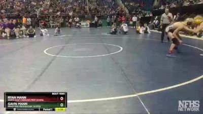 1A 132 lbs Semifinal - Ryan Mann, North East Carolina Prep School vs Gavin Mann, Bradford Preparatory School