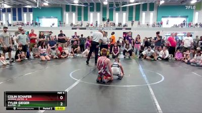 76 lbs Finals (8 Team) - Tyler Gieger, Buxton vs Colin Schafer, Georgia United