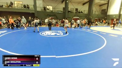 120 lbs Quarterfinal - James Wong, CA vs Gage Singleton, OR