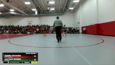 120 lbs Champ. Round 1 - Matthias Romero, Skyview vs Johnny Escalera, Northglenn