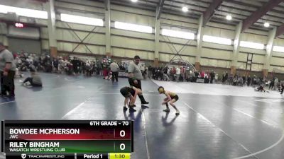 70 lbs Champ. Round 1 - Bowdee McPherson, JWC vs Riley Bingham, Wasatch Wrestling Club