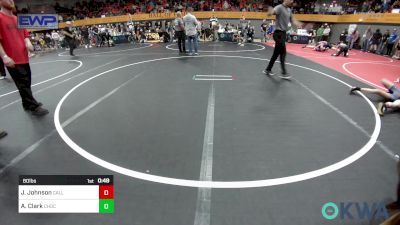 80 lbs Semifinal - Jaxon Johnson, Carl Albert vs Alana Clark, Choctaw Ironman Youth Wrestling