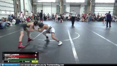 92 lbs Round 5 (8 Team) - Ty Valenzuela, Olympia vs Grady Lambdin, Terps Xpress