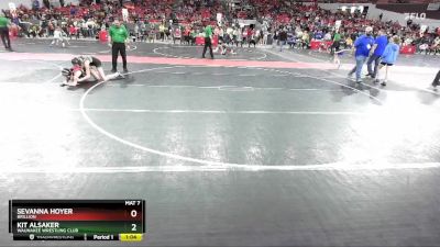 125 lbs Semifinal - Sevanna Hoyer, Brillion vs Kit Alsaker, Waunakee Wrestling Club