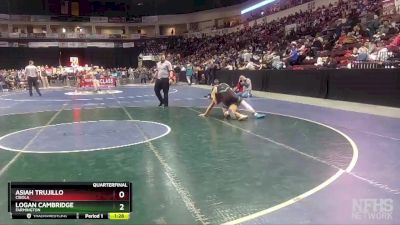 5A 145 lbs Quarterfinal - Logan Cambridge, Farmington vs Asiah Trujillo, Cibola