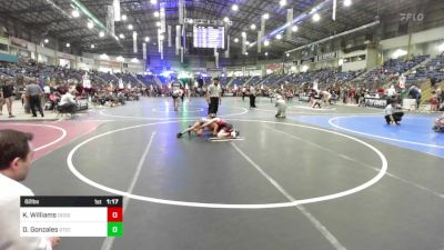 82 lbs Quarterfinal - Kellen Williams, Dodge City Wr Acd vs Drake Gonzales, Steel City Reloaded WC