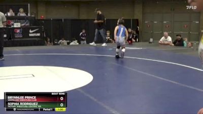 80 lbs Round 3 - Brynnlee Prince, Whiteland Wrestling Club vs Sophia Rodriguez, Victory Wrestling-Central WA