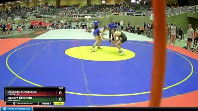 147 lbs Round 3 (4 Team) - Reeden Arsenault, Culver vs Hailey Gordon, Oakland