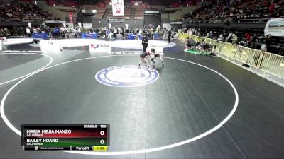 100 lbs Semifinal - Maria Mejia Manzo, California vs Bailey Hoard, California