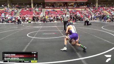 76 lbs Cons. Round 2 - Trace Fossi, South Central Punisher Wrestli vs Elijah Armenta, Ark City Takedown Wrestling Cl