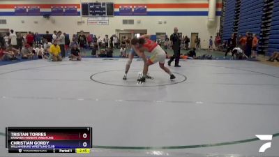 170 lbs Quarterfinal - Tristan Torres, Hanover Hawkeye Wrestling vs Christian Gordy, Williamsburg Wrestling Club