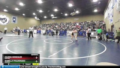 137 lbs Semifinal - Isabella Maldonado, Foothill vs Julissa Gonzalez, Shafter