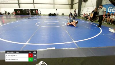 95 lbs Rr Rnd 1 - Sanchir Edington, Bad Karma vs Max Berman, PA Alliance Black