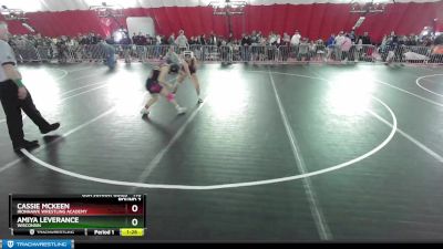 110 lbs Round 2 - Cassie McKeen, Ironhawk Wrestling Academy vs Amiya Leverance, Wisconsin