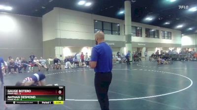 120 lbs Placement Matches (16 Team) - Nathan Desmond, MAWA Blue vs Gauge Botero, MAWA Red