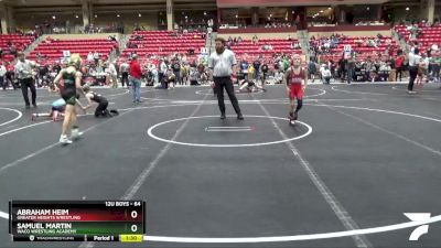 64 lbs Cons. Semi - Samuel Martin, Waco Wrestling Academy vs Abraham Heim, Greater Heights Wrestling