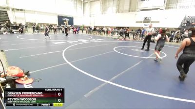 122 lbs Cons. Round 1 - Graysen Provenzano, Fairport Jr. Red Raiders Wrestling vs Peyton Woodson, Deep Roots Wrestling Club