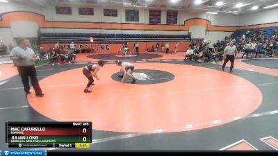 125 lbs Cons. Round 2 - Julian Long, Nebraska Wesleyan University vs Mac Cafurello, Roanoke