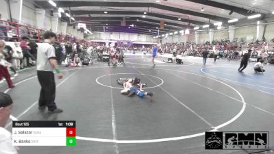 83 lbs Semifinal - Jorrdan Salazar, Duran Elite vs Keaton Banks, Dove Creek