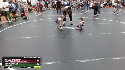 38 lbs Cons. Semi - Ira Wampler, Unattached vs Myles Harrison, Mighty Warriors Wrestling Acad