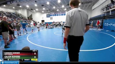 85 lbs 3rd Place Match - Colton Rodgers, Centennial Middle School vs Cannon Horner, Dean Morgan