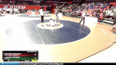 1A 175 lbs Quarterfinal - Carter Watkins, Manteno vs Zachary Bradley, Port Byron (Riverdale)