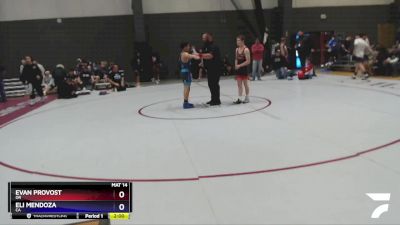 100 lbs Semifinal - Evan Provost, OR vs Eli Mendoza, CA