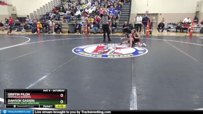 65 lbs Cons. Round 2 - Griffin Pilon, Monticello Warriors vs Dawson Gassen, Harrisburg Youth Wrestling