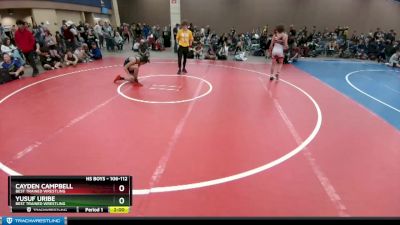 106-112 lbs Round 3 - Yusuf Uribe, Best Trained Wrestling vs Cayden Campbell, Best Trained Wrestling