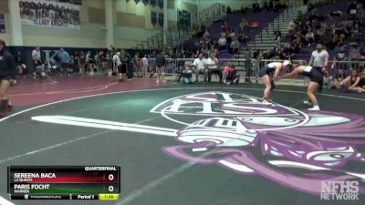 116 lbs Quarterfinal - Sereena Baca, La Quinta vs Paris Focht, Warren