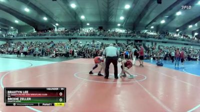 95 lbs Champ. Round 2 - Brodie Zeller, Unaffiliated vs Braxtyn Lee, St. Joseph Metro Kids Wrestling Club-AA