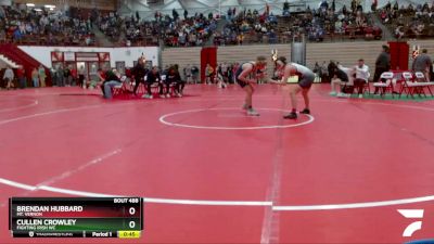 120 lbs Cons. Round 4 - Cullen Crowley, Fighting Irish WC vs Brendan Hubbard, Mt. Vernon