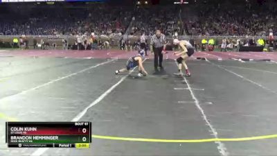 D4-106 lbs Champ. Round 1 - Colin Kuhn, St Louis HS vs Brandon Hemminger, Ross Beatty HS