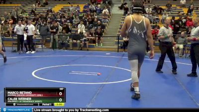 197 lbs Quarterfinal - Marco Retano, Eastern Oregon University (Ore.) vs Caleb Werner, University Of Providence (Mont.)