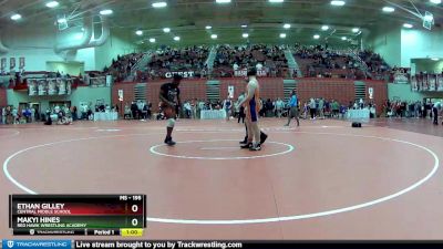 195 lbs Champ. Round 2 - Makyi Hines, Red Hawk Wrestling Academy vs Ethan Gilley, Central Middle School