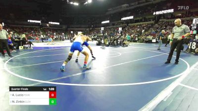 126 lbs Quarterfinal - Anthony Lucio, Fountain Valley vs Nikade Zinkin, Clovis