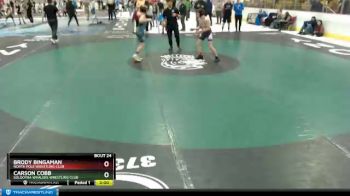 90-99 lbs Round 1 - Brody Bingaman, NORTH POLE WRESTLING CLUB vs Carson Cobb, SOLDOTNA WHALERS WRESTLING CLUB