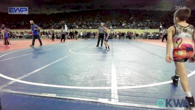 61 lbs Consi Of 8 #2 - Paden Rumsey, Pawhuska Elks Takedown vs Kacy Purmal, Pryor Elementary Wrestling