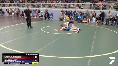 130 lbs Rr3 - Cannon Johnson, Mid Valley Wrestling Club vs Kayden Ahern, Chugach Eagles Wrestling Club