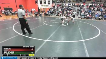 126 lbs 1st Place Match - Ben Davino, St. Charles (EAST) vs Tj Silva, DAKOTA