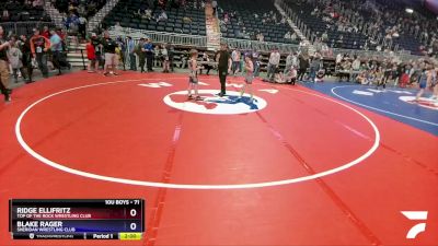 71 lbs 3rd Place Match - Ridge Ellifritz, Top Of The Rock Wrestling Club vs Blake Rager, Sheridan Wrestling Club