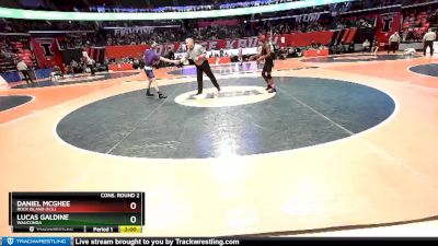 2A 120 lbs Cons. Round 2 - Lucas Galdine, Wauconda vs Daniel McGhee, Rock Island (H.S.)