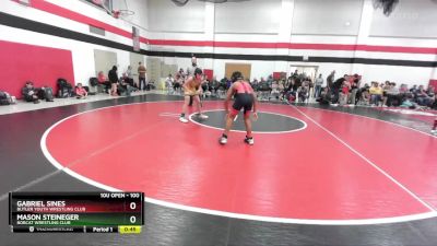 100 lbs Cons. Round 1 - Gabriel Sines, Butler Youth Wrestling Club vs Mason Steineger, Bobcat Wrestling Club