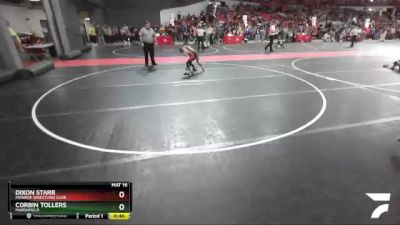 57 lbs Cons. Round 5 - Corbin Tollers, Marshfield vs Dixon Starr, Monroe Wrestling Club