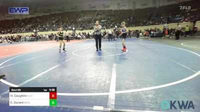 88 lbs Semifinal - Hunter Caughlin, Cleveland Take Down Club vs Colton Durant, Broken Arrow Wrestling Club