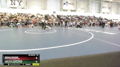 70 lbs Champ. Round 1 - Lincoln Martinez, Crown City Wrestling Club vs Jediah Roggie, Beaver River Wrestling