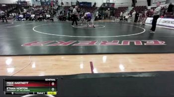 157 lbs Semifinal - Mikie Hartnett, Eureka vs Ethan Norton, University Of The Ozarks