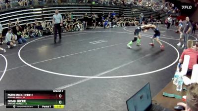 100 lbs Round 1 (6 Team) - Maverick Smith, Indiana Blue vs Noah Ricke, Kansas Mamba