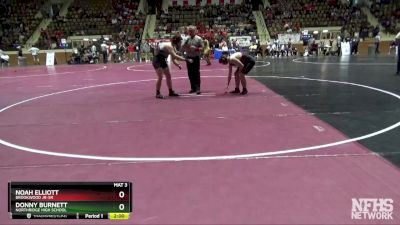 182 lbs Champ. Round 1 - Noah Elliott, Brookwood Jr-Sr vs Donny Burnett, Northridge High School