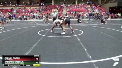 120 lbs Cons. Semi - Carson Owens, STL Warrior vs Kameron Green Jr., Nebraska Wrestling Academy